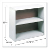 Valuemate Economy Bookcase, Two-Shelf, 31.75w x 13.5d x 28h, Gray