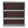 Valuemate Economy Bookcase, Three-Shelf, 31.75w x 13.5d x 41h, Gray