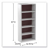Valuemate Economy Bookcase, Five-Shelf, 31.75w x 13.5d x 67h, Gray