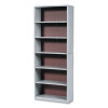 Valuemate Economy Bookcase, Six-Shelf, 31.75w x 13.5d x 80h, Gray