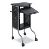 Scoot Presentation Cart, 50 Lb Capacity, 4 Shelves, 21.5" x 30.25" x 40.5", Black