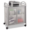 Impromptu Refreshment Cart/Machine Stand, Engineered Wood, 3 Shelf, 34 x 21.25 x 36.5, Gray/Silver