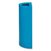 Mixx Recycling Center Half-Round Receptacle, 23 Gal, Steel, Blue