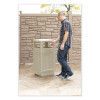 Canmeleon Recessed Panel Receptacles, Side-Open, 38 Gal, Polyethylene, Tan