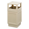 Canmeleon Recessed Panel Receptacles, Side-Open, 38 Gal, Polyethylene, Tan