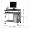 Eastwinds Series Argo Pc Workstation, 31.5" x 19.75" x 30.25", Anthracite