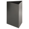 Trifecta Waste Receptacle, 38" High Base, Steel, Black