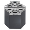Trifecta Waste Receptacle Lid, Laser Cut "Waste" Inscription, 20w x 20d x 3h, Stainless Steel