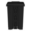 Plastic Step-On Receptacle, 12 Gal, Plastic, Black