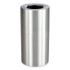 Single Recycling Receptacle, 20 Gal, Steel, Brushed Aluminum