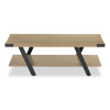 Coffee Table, Rectangular, 48 x 23.75 x 16, Sand Dune Top, Black Base