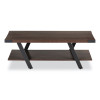Coffee Table, Rectangular, 48 x 23.75 x 16, Southern Tobacco Top, Black Base