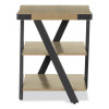 End Table, Square, 20 x 20 x 25, Sand Dune Top, Black Base