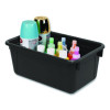 Cubby Bin, Neutral Tones, 1.8 Gal, 7.8" x 12.09" x 5.18", Black, 5/Pack