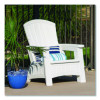 Adirondack Chair With Storage, Supports Up To 375 Lb, 14.5" Seat Height, 30" x 32.5" x 38.5", Ice Cube