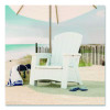 Adirondack Chair With Storage, Supports Up To 375 Lb, 14.5" Seat Height, 30" x 32.5" x 38.5", Ice Cube