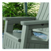 Adirondack Chair With Storage, Supports Up To 375 Lb, 14.5" Seat Height, 30" x 32.5" x 38.5", Dove Gray
