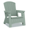 Adirondack Chair With Storage, Supports Up To 375 Lb, 14.5" Seat Height, 30" x 32.5" x 38.5", Dove Gray