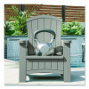 Adirondack Chair With Storage, Supports Up To 375 Lb, 14.5" Seat Height, 30" x 32.5" x 38.5", Dove Gray
