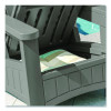 Adirondack Chair With Storage, Supports Up To 375 Lb, 14.5" Seat Height, 30" x 32.5" x 38.5", Dove Gray