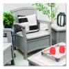 Elements Club Chair With Storage, Supports Up To 300 Lb, 17" Seat Height, 25.25" x 29.75" x 35.5", Dove Gray