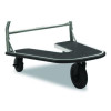 Nesting Luggage Cart With Rubber Platform, Capacity, 300 Lb Capacity, 27 x 37 x 37.5, Silver/Black
