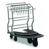 Nesting Luggage Cart With Rubber Platform, Capacity, 300 Lb Capacity, 27 x 37 x 37.5, Silver/Black