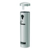 Smokers Ashtray Receptacle Attachment, Stainless Steel, Silver, Black