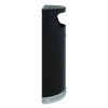 Half Round Metal Trash Can, 9 Gal, Steel, Black