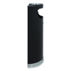Half Round Metal Trash Can With Ashtray, 9 Gal, Steel, Black