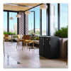 Square Metal Decorative Can, Steel, 24 Gal, Black