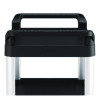 Three-Shelf Service Cart, Metal/Plastic, 3 Shelves, 300 Lb Capacity, 20" x 39.85" x 38.17", Black