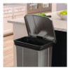 Step-On Trash Can, 23 Gal, Resin, Platinum Metallic