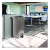 Step-On Trash Can, 23 Gal, Resin, Platinum Metallic