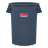 Injection Molded Utility Trash Can, 20 Gal, Resin, Gray