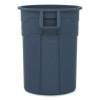 Injection Molded Utility Trash Can, 20 Gal, Resin, Gray
