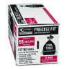 Precise Fit Contractor Bag, Open-Face, 55 Gal, 3 Mil, 41" x 49", Black, 15/Box