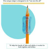 Bumpy Pencil Grip. 0.6" Long, Assorted Neon Colors, 72/Carton