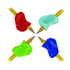 Pinch Pencil Grip, 1" Long, Assorted Colors, 100/Carton