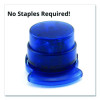 Staple-Free Stapler, 5-Sheet Capacity, 0.5" Throat Depth, Blue, 24/Carton