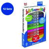 Thin Stix Tempera Paint Set, Regular Size, 0.5" x 5.5", 12 Assorted Colors, 12/Set, 12 Sets/Carton