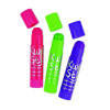 Kwik Stix Tempera Paint Sticks, Regular Size, 0.7" x 3.5", 6 Assorted Neon Colors, 72/Pack, 3 Packs/Carton