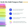 Kwik Stix Tempera Paint Set, Regular Size, 0.7" x 3.5", 10 Assorted Pastel Colors, 10/Pack, 12 Packs/Carton