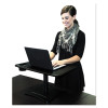 High Rise Height Adjustable Laptop Stand With Storage Cup, 23.75 x 15.25 x 12 To 15.75, Black, 20 Lb Weight Capacity