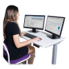 Electric Height Adjustable Standing Desk, 36 x 23.6 x 38.7 To 48.4, White