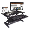 High Rise Height Adjustable Compact Standing Desk With Keyboard Tray, 32.5 x 25 x 19, Black