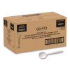 Style Setter Medium Weight Polypropylene Cutlery, Soup Spoon, Plastic, White, 1,000/Carton