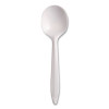 Style Setter Medium Weight Polypropylene Cutlery, Soup Spoon, Plastic, White, 1,000/Carton