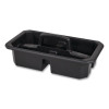 Cleaning Caddy, Compatible With Full Size And Compact Housekeeping Carts, Plastic, Black, 6/Carton