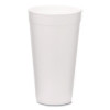 Foam Drink Cups, 20 Oz, White, 500/Carton